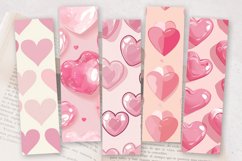 Pastel Pink Hearts PNG Bookmark Sublimation Designs Product Image 2