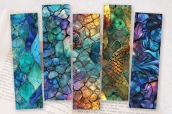 Mermaid Stained Glass PNG Bookmark Sublimation Design Product Image 2