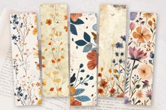 Boho Pressed Flowers PNG Bookmark Sublimation Designs Product Image 2