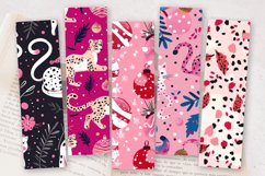 Pink Leopard Christmas PNG Bookmark Sublimation Design Product Image 2