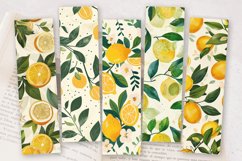 Summer Lemons Garden PNG Bookmark Sublimation Designs Product Image 2