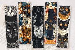 Ornate Cats Portraits PNG Bookmark Sublimation Design Product Image 2