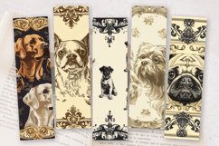 Antique Dog Frames PNG Bookmark Sublimation Design Product Image 2