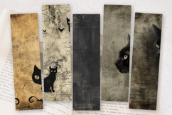 Black Cat Spells PNG Bookmark Sublimation Design Product Image 2