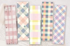 Pastel Farmhouse Gingham PNG Bookmark Sublimation Des Product Image 2