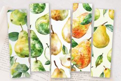 Watercolor Pears PNG Bookmark Sublimation Design Product Image 2