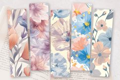 Soft Pastel Flowers PNG Bookmark Sublimation Designs Product Image 2