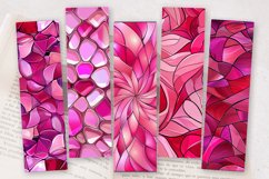 Pink Stained Glass PNG Bookmark Sublimation Des Product Image 2