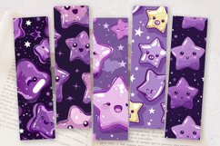 Purple Kawaii Stars PNG Bookmark Sublimation Designs Product Image 2