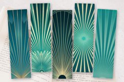 Teal Art Deco Radiance PNG Bookmark Sublimation Design Product Image 2