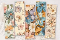 Pastel Wooden Flowers PNG Bookmark Sublimation Designs Product Image 2