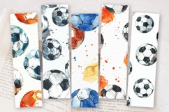Watercolor Soccer PNG Bookmark Sublimation Designs Product Image 2