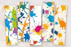 Colorful Paint Splashes PNG Bookmark Sublimation Designs Product Image 2