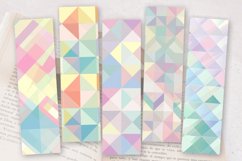 Colorful Pastel Geometric PNG Bookmark Sublimation Design Product Image 2