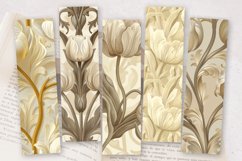 Ornamental Cream Tulip PNG Bookmark Sublimation Design Product Image 2