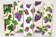Grapes Fruit PNG Bookmark Sublimation Designs Product Image 2