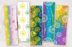 Rainbow Dandelions PNG Bookmark Sublimation Designs Product Image 2