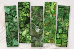 Sage Green Stained Glass PNG Bookmark Sublimation Design Product Image 2