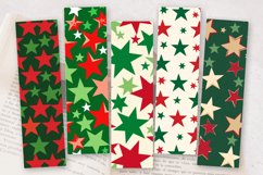 Red &amp; Green Stars PNG Bookmark Sublimation Designs Product Image 2