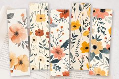 Minimal Boho Flowers PNG Bookmark Sublimation Designs Product Image 2