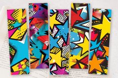 Retro Funky Abstract Comic Pop Stars PNG Bookmark Sublimatio Product Image 2