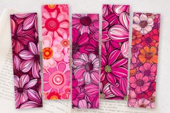 Groovy Pink Flowers PNG Bookmark Sublimation Designs Product Image 2