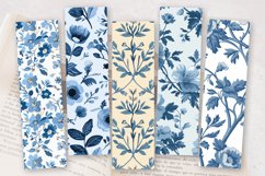 French Cottage core Blue Floral PNG Bookmark Sublimation Des Product Image 2