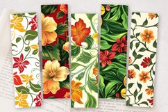 Red Green &amp; Yellow Floral PNG Bookmark Sublimation Designs Product Image 2