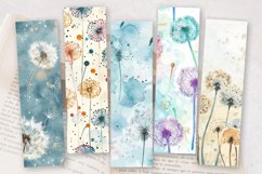 Watercolor Dandelions PNG Bookmark Sublimation Designs Product Image 2