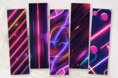Abstract Neon Lights PNG Bookmark Sublimation Designs Product Image 2