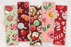 Candy Seamless Christmas PNG Bookmark Sublimation Design Product Image 2