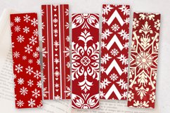 Red and White Christmas PNG Bookmark Sublimation Design Product Image 2