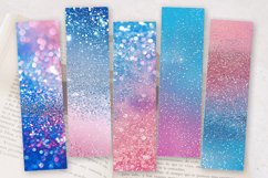 Holographic Ombre Pink Blue Glitter PNG Bookmark Sublimation Product Image 2