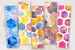 Watercolor Honeycomb PNG Bookmark Sublimation Designs Product Image 2