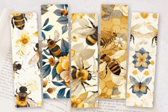 Floral Honeybees PNG Bookmark Sublimation Designs Product Image 2