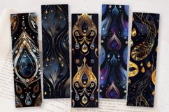 Opulent Night Teardrops PNG Bookmark Sublimation Design Product Image 2
