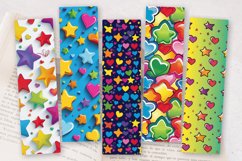 Funky Rainbow Stars Hearts PNG Bookmark Sublimation Design Product Image 2