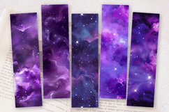 Purple Galaxy PNG Bookmark Sublimation Design Product Image 2