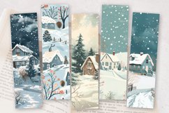 Snowy Winter Cottagecore PNG Bookmark Sublimation Designs Product Image 2