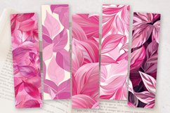 Pink Abstract Leaves PNG Bookmark Sublimation Designs Product Image 2