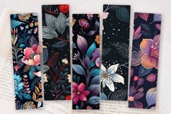 Midnight Boho Blossoms PNG Bookmark Sublimation Designs Product Image 2