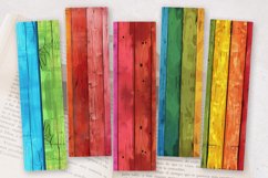 Rainbow Wooden PNG Bookmark Sublimation Designs Product Image 2