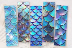 Luxury Holographic Mermaid Scales PNG Bookmark Sublimation D Product Image 2
