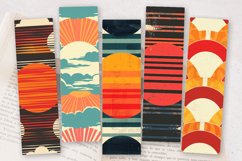 Sunset Retro PNG Bookmark Sublimation Design Product Image 2