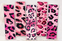 Pink Leopard Skin Christmas PNG Bookmark Sublimation Design Product Image 2