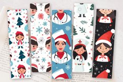 Merry Nurse Christmas PNG Bookmark Sublimation Design Product Image 2