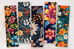 Batik Flowers Garden PNG Bookmark Sublimation Designs Product Image 2