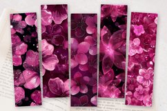 Magenta Pink Glitter Flowers PNG Bookmark Sublimation Design Product Image 2