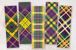 Purple Green &amp; Yellow Plaid PNG Bookmark Sublimation Designs Product Image 2