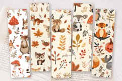 Autumn Woodland Animals PNG Bookmark Sublimation Designs Product Image 2